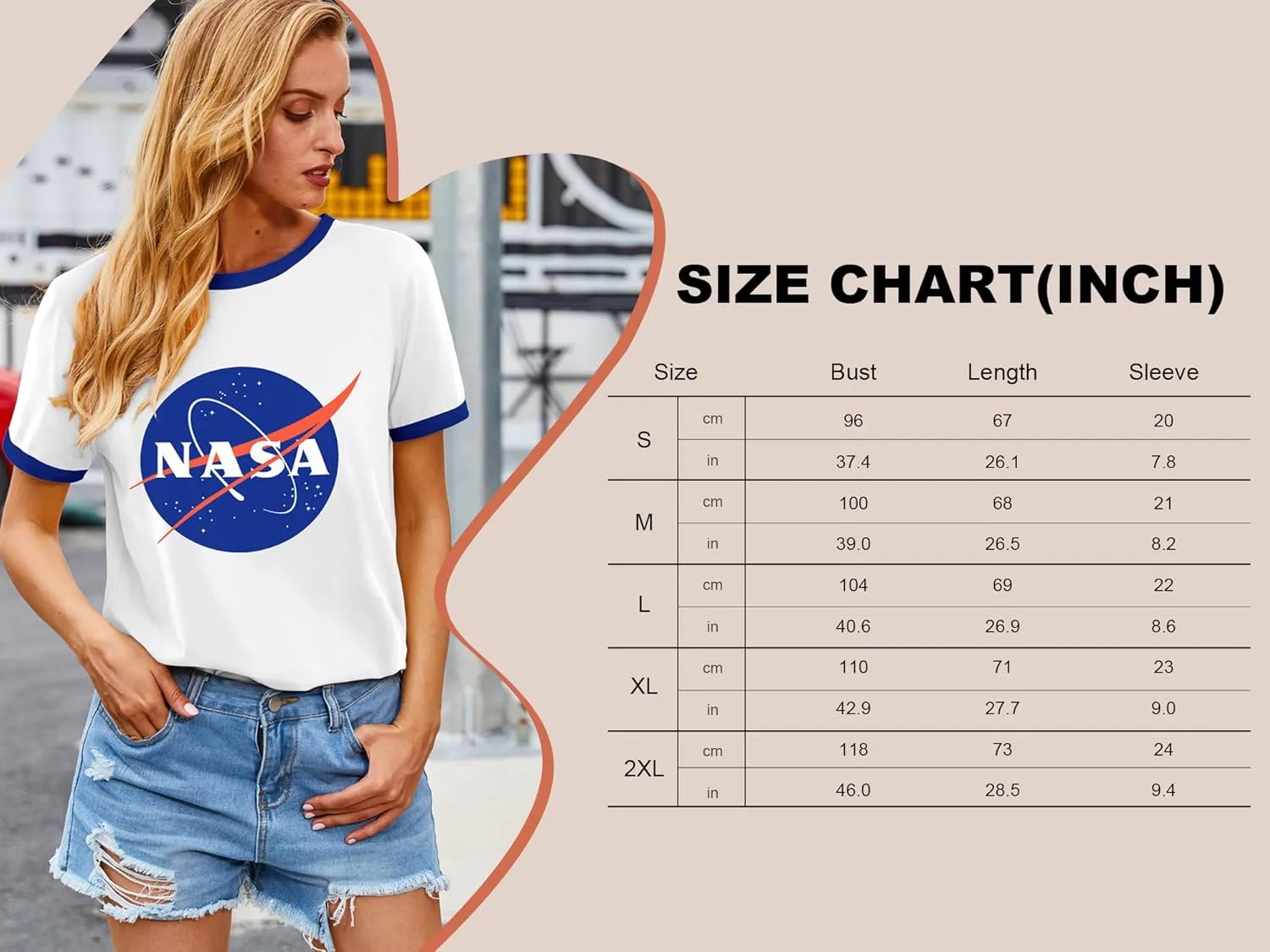 Ezcosplay Women Long Sleeve NASA Pullover Hoodie Space Graphic Sweatshirt with Pocket