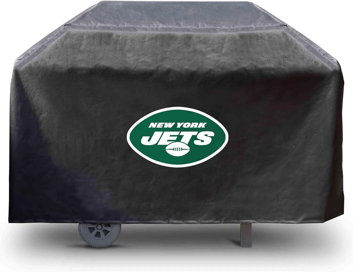 FANMATS 41163 NFL - New York Jets Rectangular Black Grill Cover - Fits 3 and 4 Burner Grills - 68in x 21in x 35in