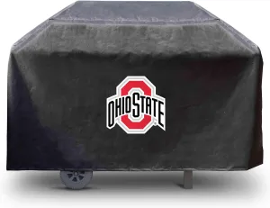 FANMATS 41194 Ohio State Rectangular Grill Cover - Fits 3 and 4 Burner Grills - 68in x 21in x 35in