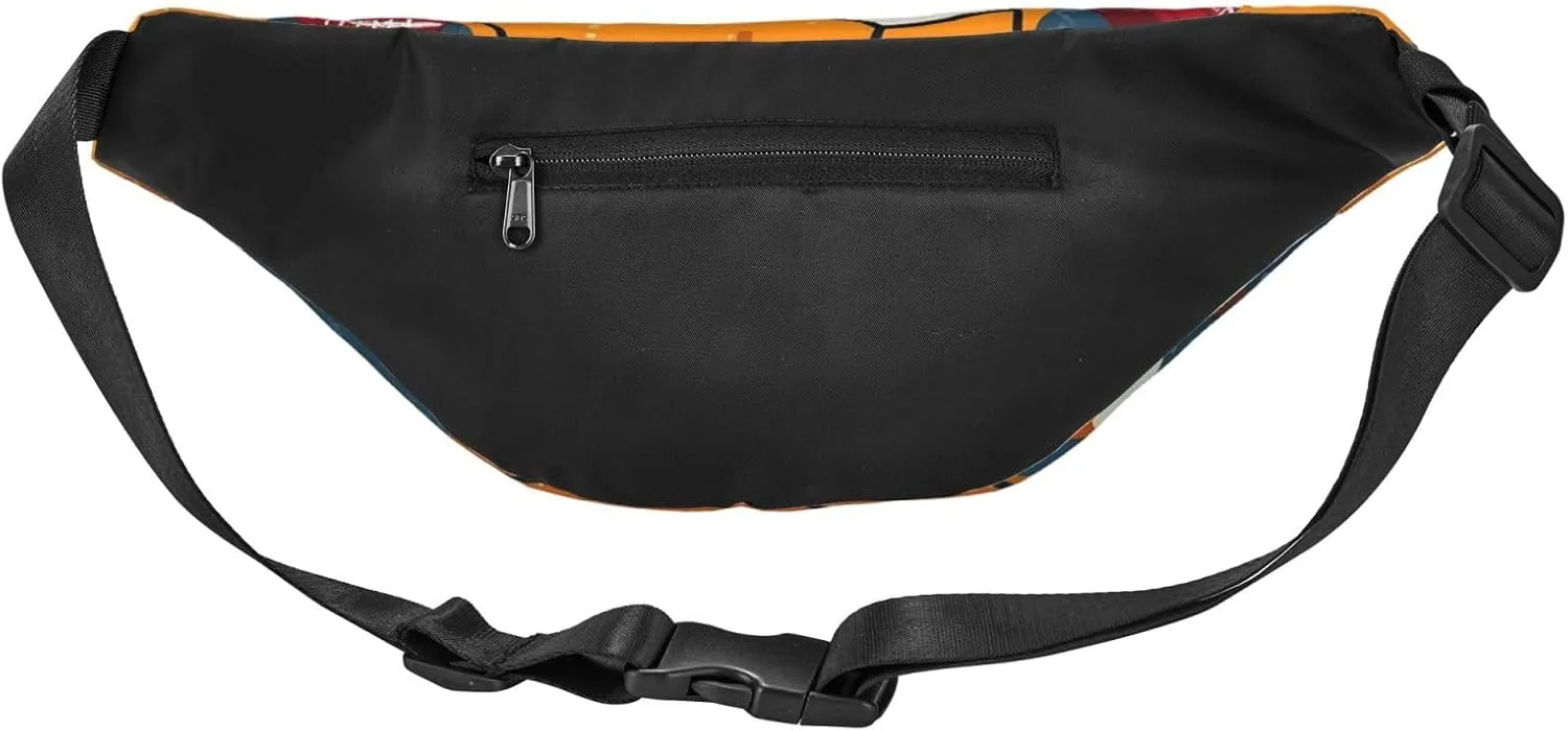 Fanny Packs For Women Men Waist Bag Waterproof Sport Belt Bag Sports Ball Design Fashion Waist Pack Adjustable Crossbody Bags Zipper Bum Bag For Running Hiking Travel