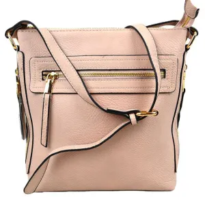 Faux Leather Adjustable Strap Crossbody Bag