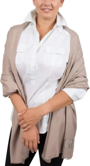 Ferre Gianfranco Beige Pashmina Scarf for womens