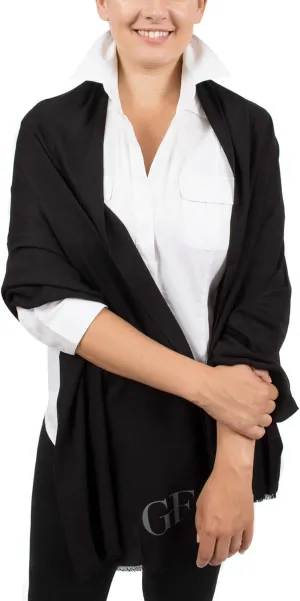 Ferre Gianfranco Black Pashmina Scarf for womens