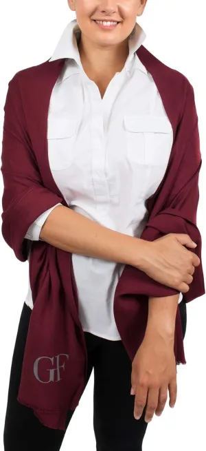 Ferre Gianfranco Burgundy Pashmina Scarf for womens
