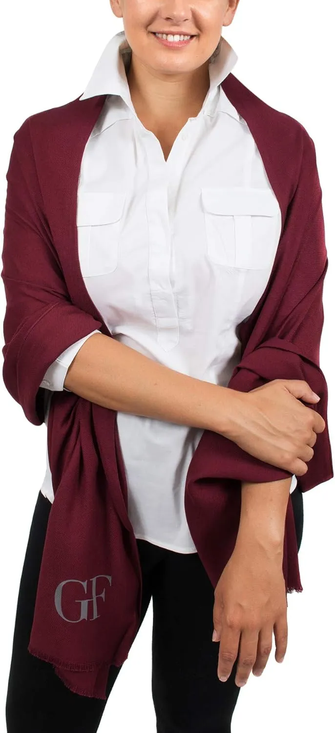 Ferre Gianfranco Burgundy Pashmina Scarf for womens