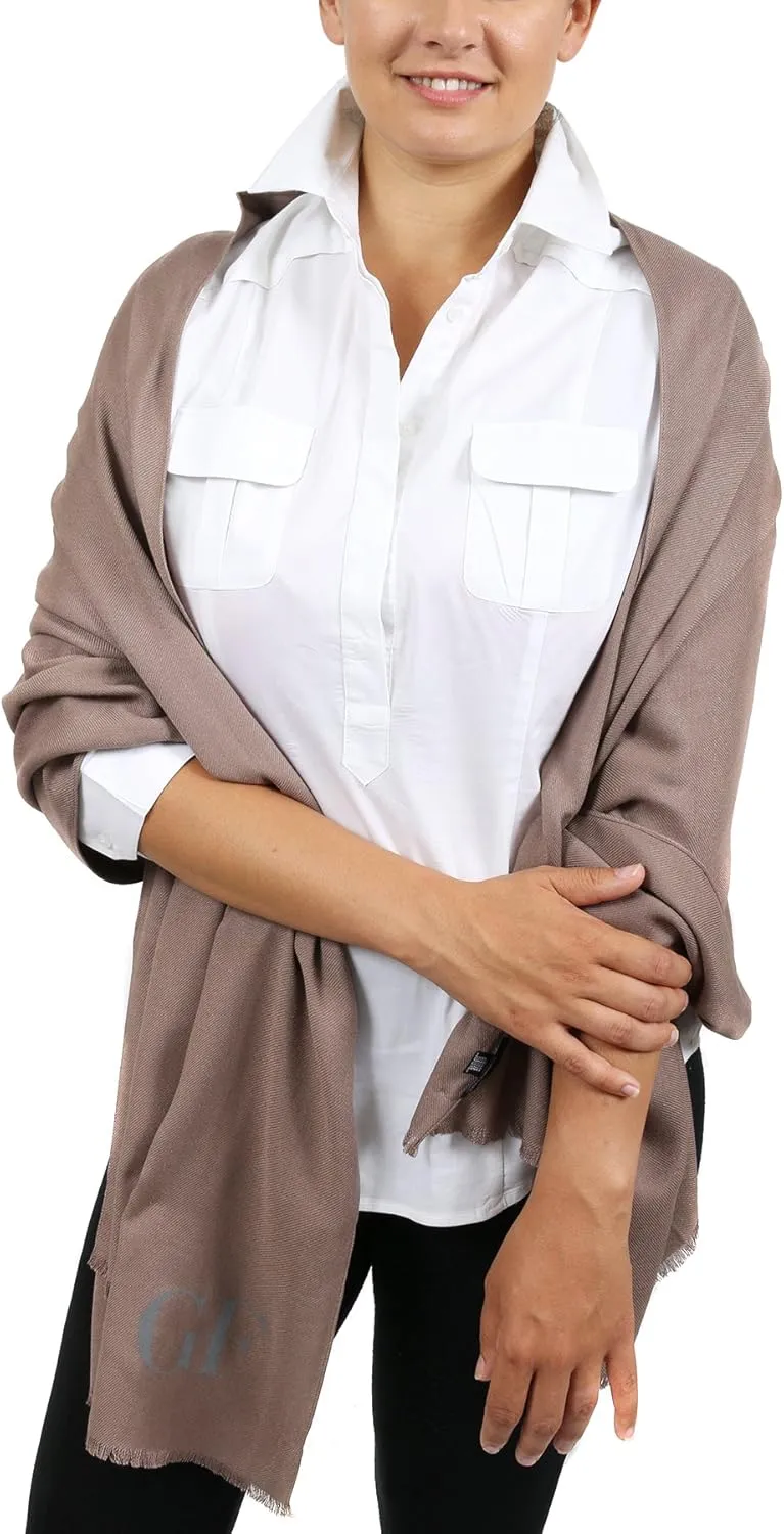 Ferre Gianfranco Taupe Pashmina Scarf for womens