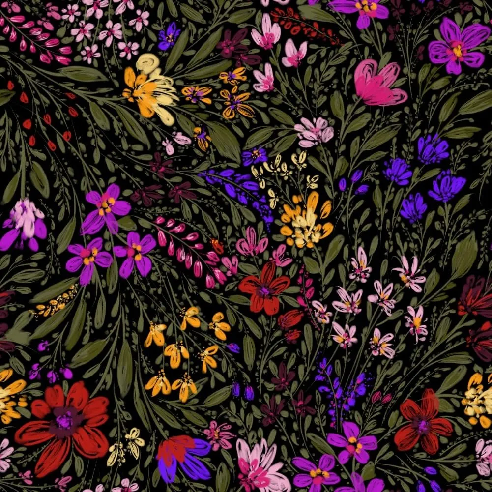 Floral Resort Viscose Challis Fabric Minerva Exclusive - per Yard