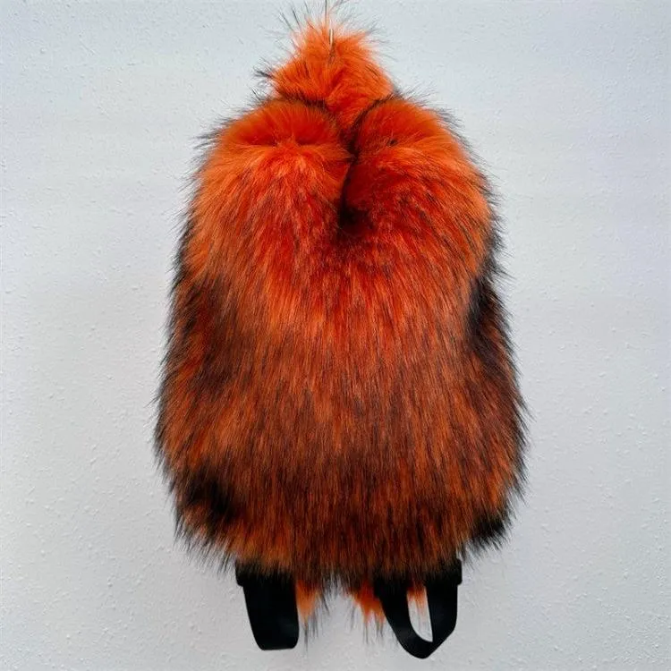 Fluff Patchwork Plush Casual Backpacks
