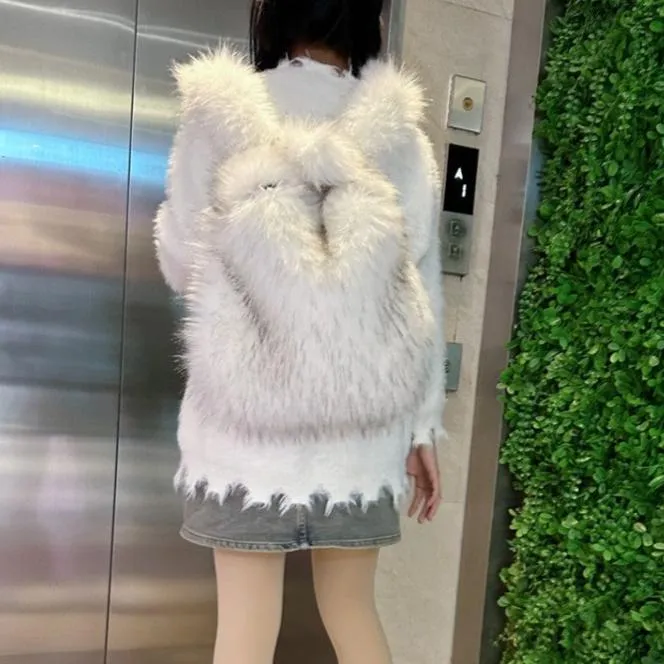 Fluff Patchwork Plush Casual Backpacks
