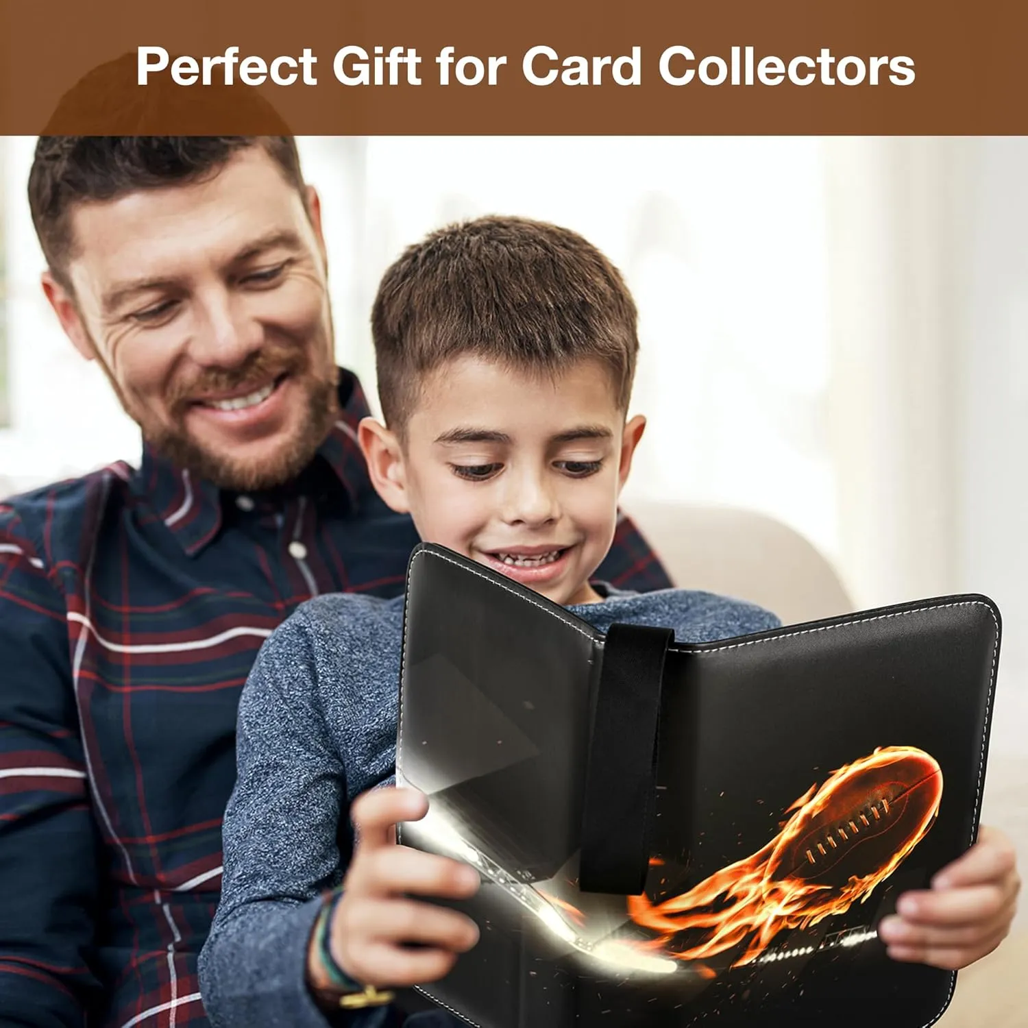 Football Card Binder,2024-2025 Sports Trading Card with Sleeves Holder Album,440 Pockets Rugby Card Holder Sheets Display Storage Protectors for Collectors Boys and Girls Gift