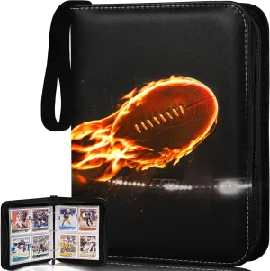 Football Card Binder,2024-2025 Sports Trading Card with Sleeves Holder Album,440 Pockets Rugby Card Holder Sheets Display Storage Protectors for Collectors Boys and Girls Gift