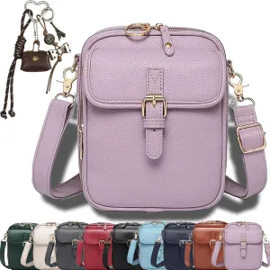 Forcipower Crossbody Leather Bag, Collaboraten1 Urvashi Crossbody Leather Bag Built in Wallet, Vintage Messenger Bag