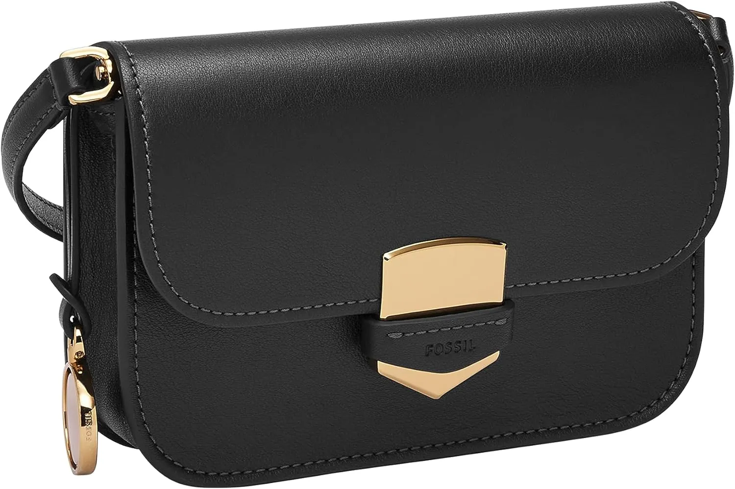 Fossil Women's Lennox Leather Flap Crossbody Bag