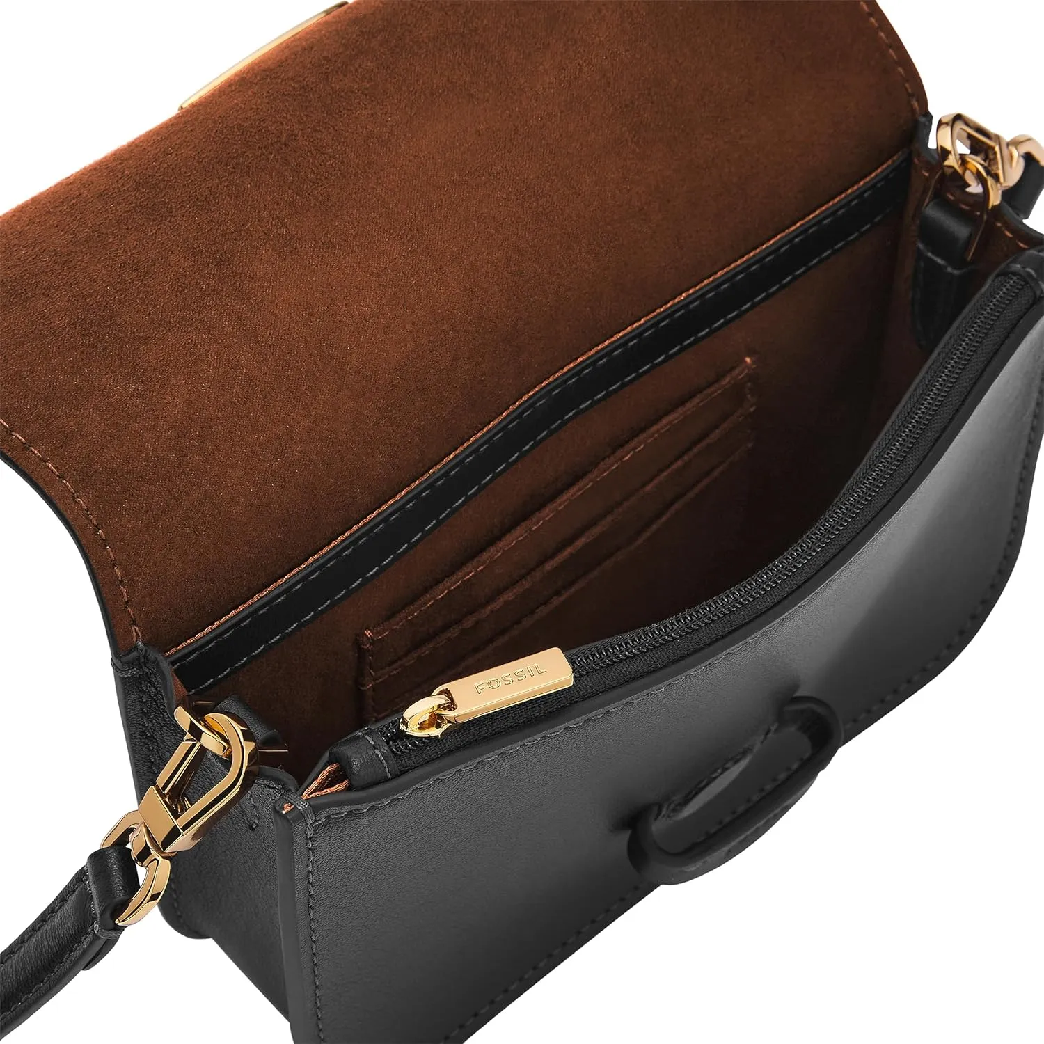 Fossil Women's Lennox Leather Flap Crossbody Bag