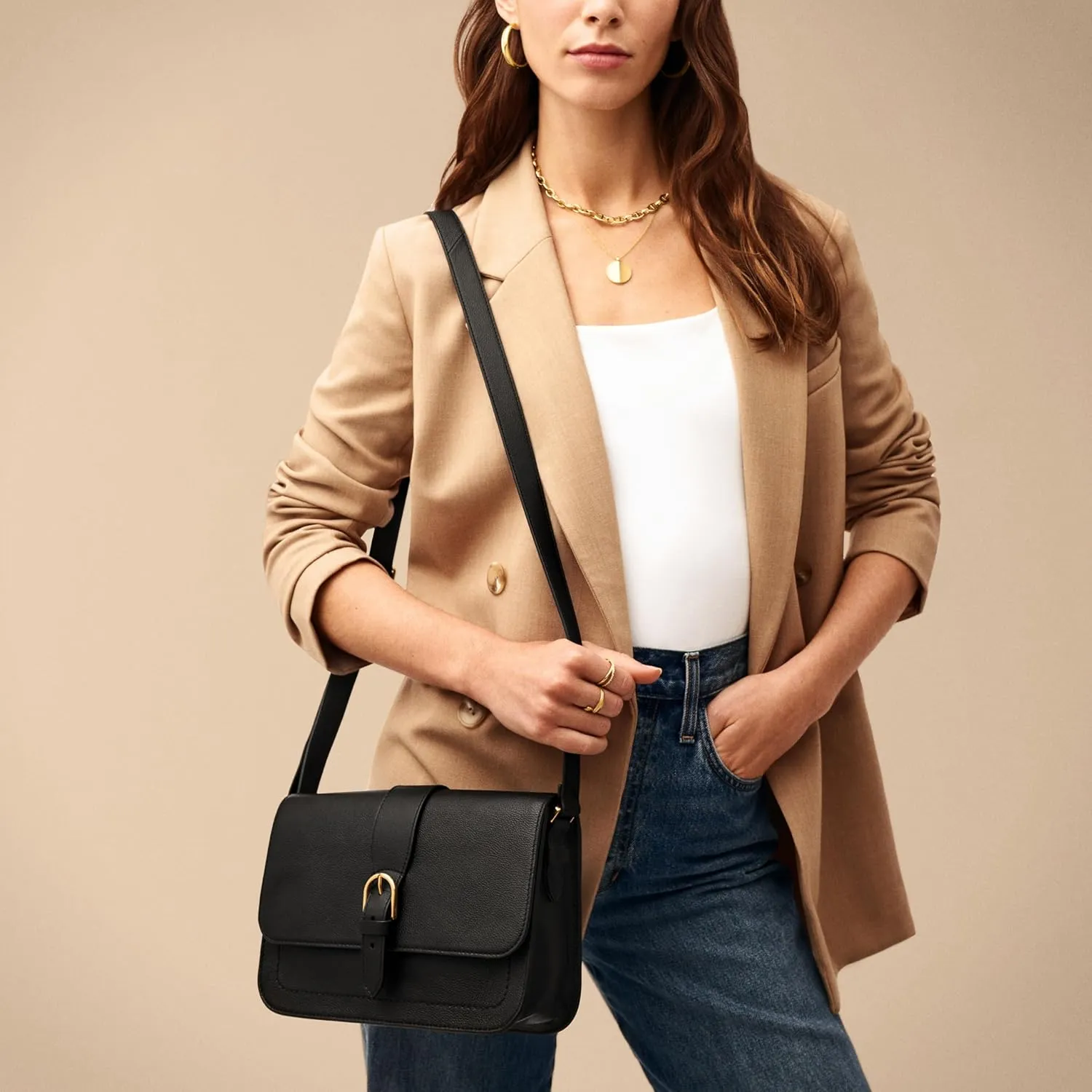 Fossil Women's Zoey Leather Crossbody Bag