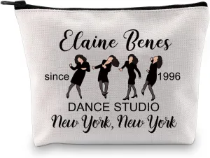 G2TUP E Benes Inspired Gift E Benes Dance Studio Makeup Bag Seinf-TV Show Cosmetic Bag E Benes Fan Gift Zipper Travel Bag