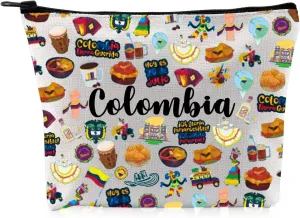 G2TUP Funny Colombia Lovers Gift Colombia Makeup Bag Colombia Traveller Cosmetic Bag Colombian Culture Lovers Gift (Colombia MB)