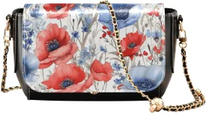 GAIGEO Needle Tube Vintage Plant Flower Crossbody Bag with Long Strap, Leather Shoulder Bag, Medium Crossbody Bags for Women