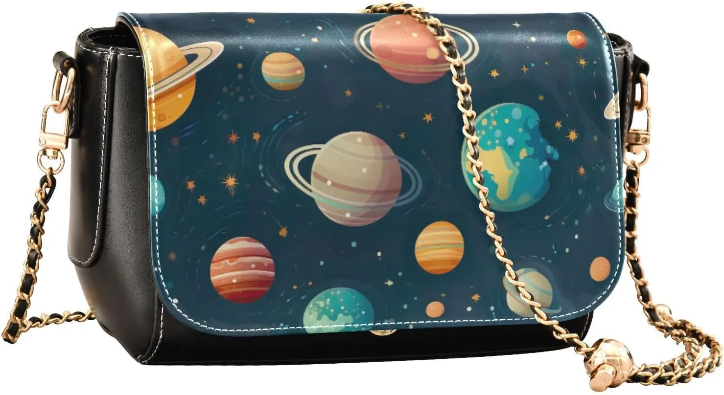GAIGEO Vintage Template Marine Sea Turtle Plank Leather Shoulder Bag for Women, Leather Shoulder Bag, Leather Crossbody Bag