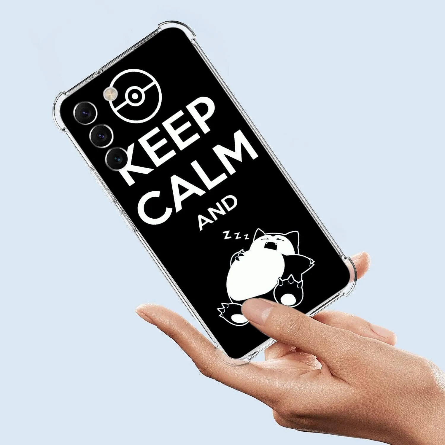 Galaxy S23 Plus Case, Keep Calm Sleeping Cat Drop Protection Shockproof Case TPU Full Body Protective Scratch-Resistant Cover for Samsung Galaxy S23 Plus 5G