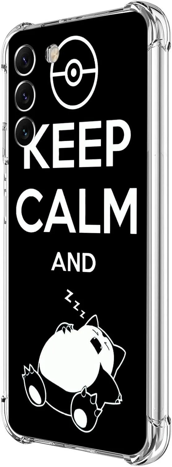 Galaxy S23 Plus Case, Keep Calm Sleeping Cat Drop Protection Shockproof Case TPU Full Body Protective Scratch-Resistant Cover for Samsung Galaxy S23 Plus 5G