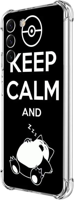 Galaxy S23 Plus Case, Keep Calm Sleeping Cat Drop Protection Shockproof Case TPU Full Body Protective Scratch-Resistant Cover for Samsung Galaxy S23 Plus 5G