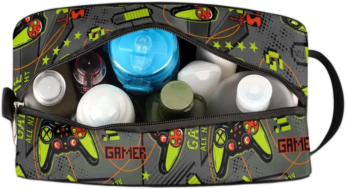 Game Toiletry Travel Bag, Boys Toiletry Bag, Waterproof Lightweight Cosmetic Bag Wash Bag Toiletry Bag for Boys Toddler Travel Essential
