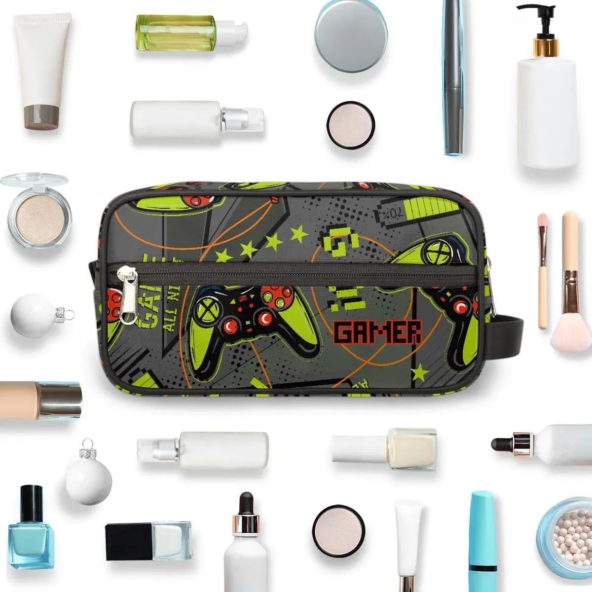 Game Toiletry Travel Bag, Boys Toiletry Bag, Waterproof Lightweight Cosmetic Bag Wash Bag Toiletry Bag for Boys Toddler Travel Essential