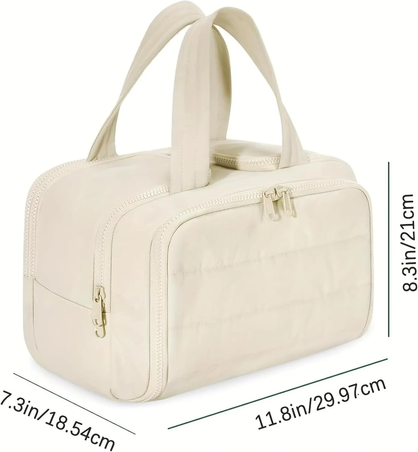 GDSAFS Large Capacity Wide-Open Travel Cosmetic Bag - Curetoaway Travel Cosmetic Bag, 4-In-1 Portable Waterproof Dry/Wet Separation Pouch Open Flat Toiletry Bags with 4 Compartments (2pcs/D)