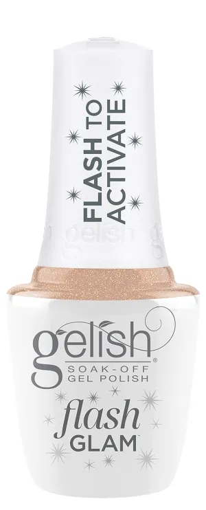 Gelish Flash Glam Glitter Gel Polish – Sparkling Flash-Activated Glitter, Long-Lasting, High-Shine, Chip-Resistant, Vegan & Cruelty-Free Professional Polish (Bright Up My Alley, 15mL)