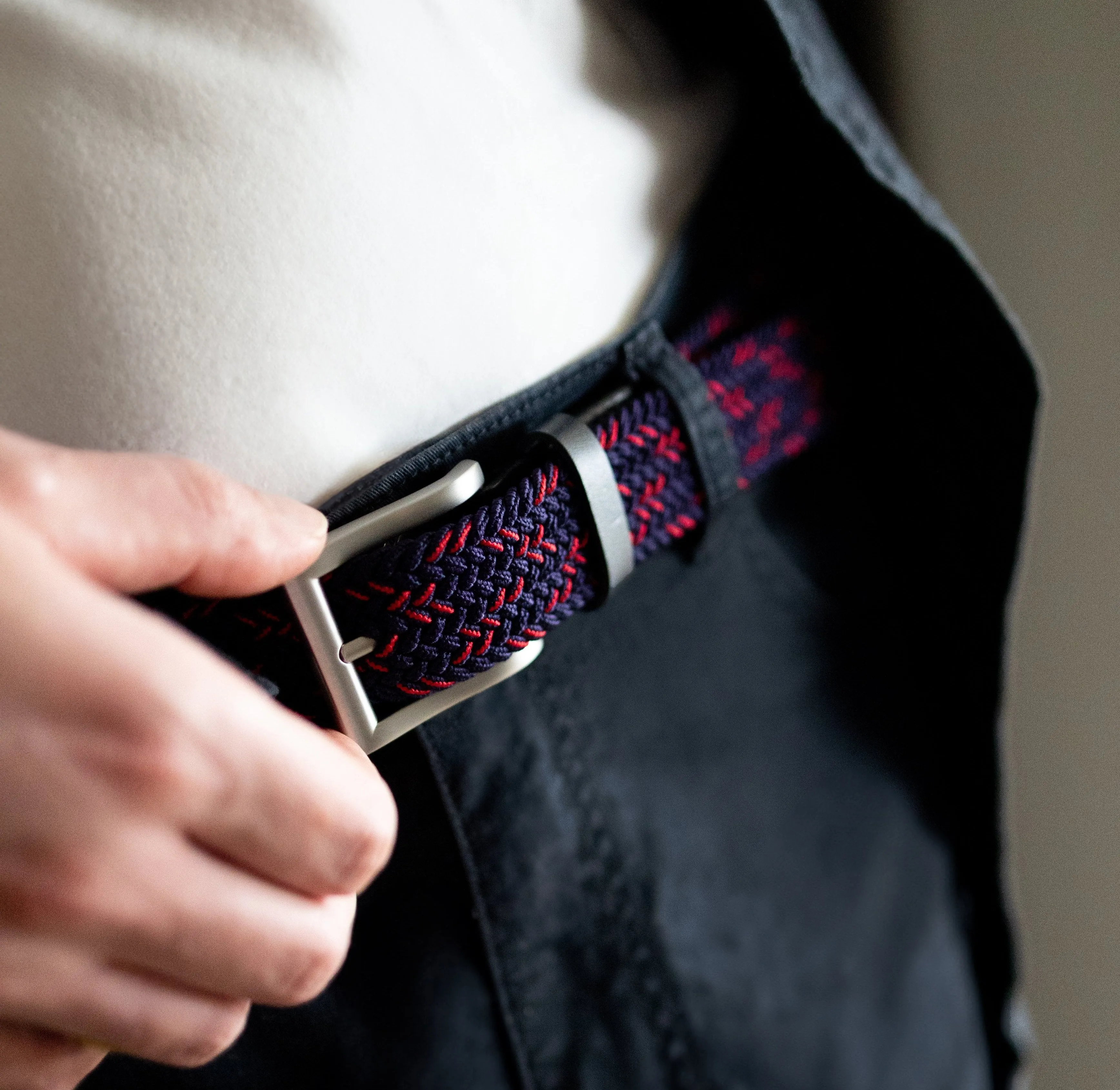 Gift box belt Robbie and Burgundy Stripes Socks
