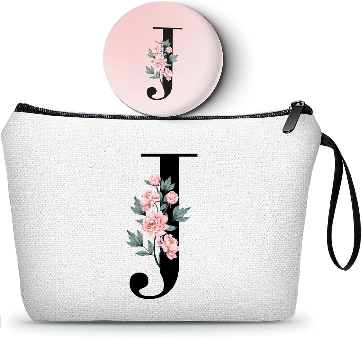Gift for Friend Woman,Gifts for Moms Birthday,Bridesmaid Gifts,Custom Makeup Bag with Mirror,Gifts for Woman Unique,Sister Gifts,Gifts for Young Women,Mothers day Gifts,Personalized Gifts,(J)