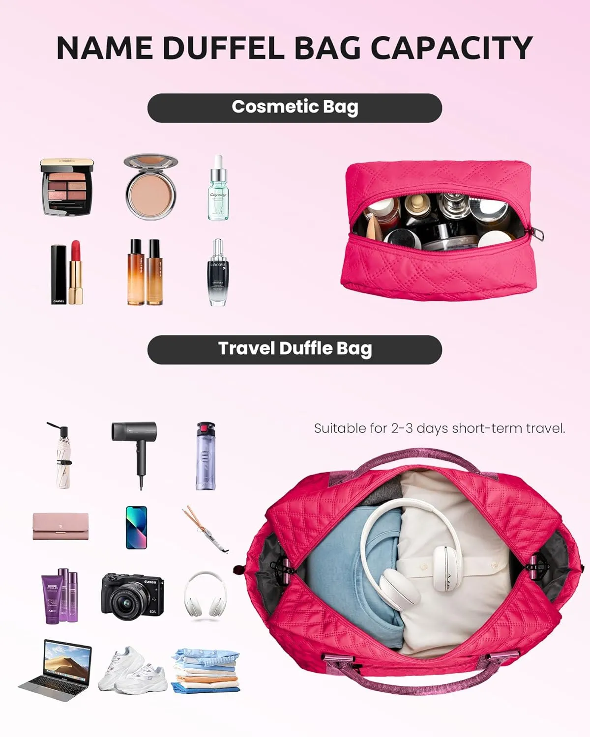 Gifts for Women-Gift Ideas for Woman, Initial Travel Bag with Shoe Compartment, Personalized Weekender Bag, Monogram Overnight Bag for Women, Letter Travel Bag with Makeup Bag (Letter Y)
