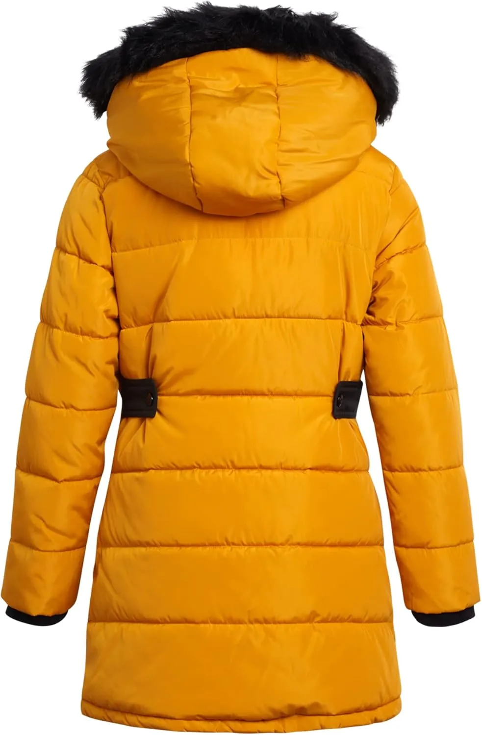 Girls' Winter Coat - Warm Polar Fleece Lined Long Quilted Puffer Jacket for Girls with Sherpa Lined Hood (7-16)