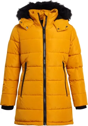 Girls' Winter Coat - Warm Polar Fleece Lined Long Quilted Puffer Jacket for Girls with Sherpa Lined Hood (7-16)