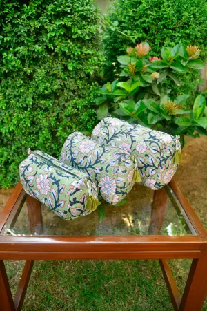 Green Utility Bag (set of 3) : Travel, cosmetic & more