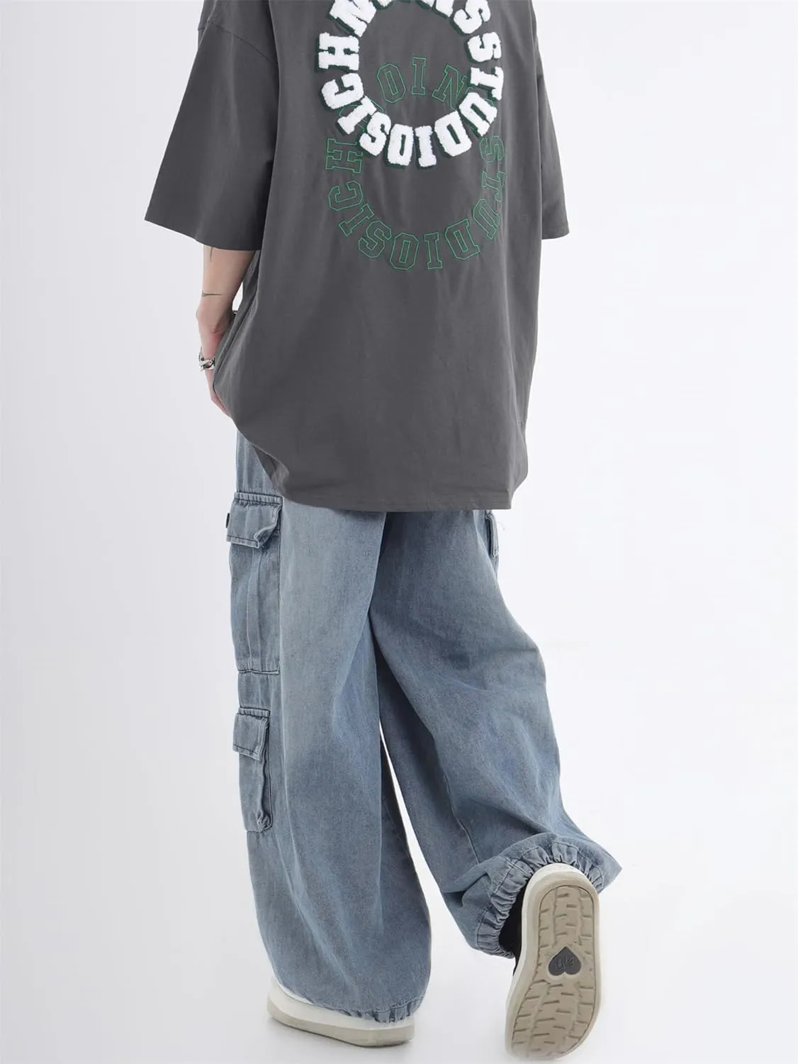 Grunge Baggy Jeans Y2K Emo Alt Cargo Pant Fairycore Demin Cloting Aesthetic Jogger Sweatpants Hiphop Tripp Streetwear