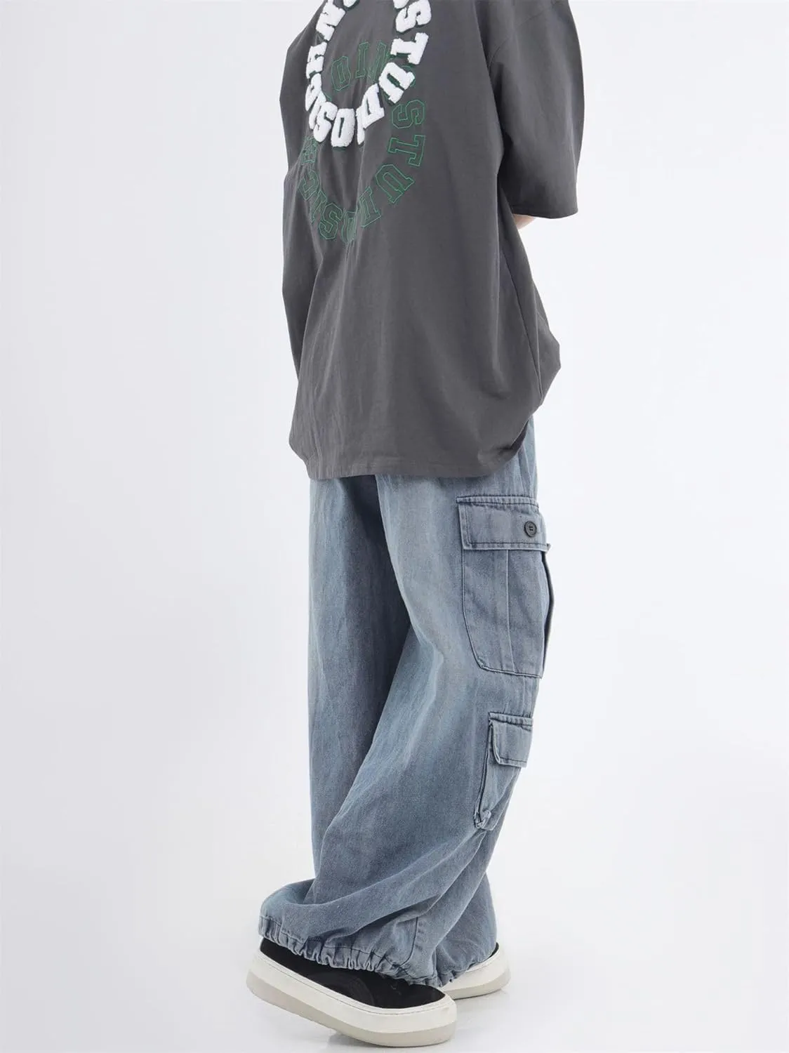 Grunge Baggy Jeans Y2K Emo Alt Cargo Pant Fairycore Demin Cloting Aesthetic Jogger Sweatpants Hiphop Tripp Streetwear