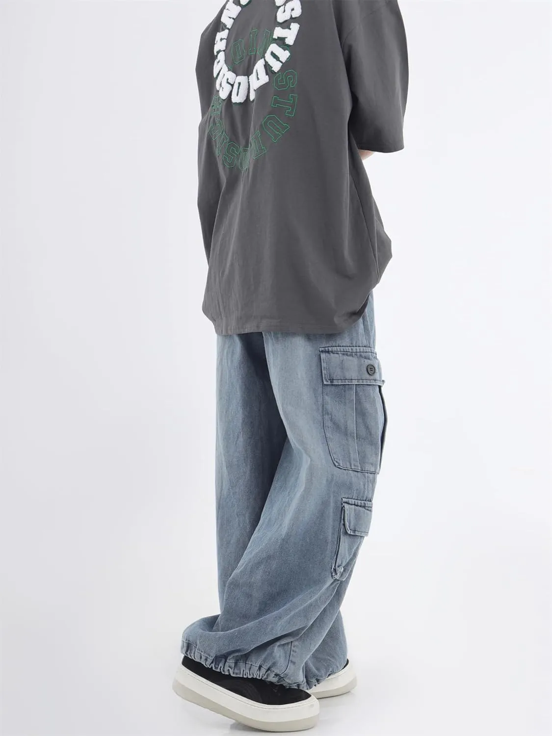 Grunge Baggy Jeans Y2K Emo Alt Cargo Pant Fairycore Demin Cloting Aesthetic Jogger Sweatpants Hiphop Tripp Streetwear