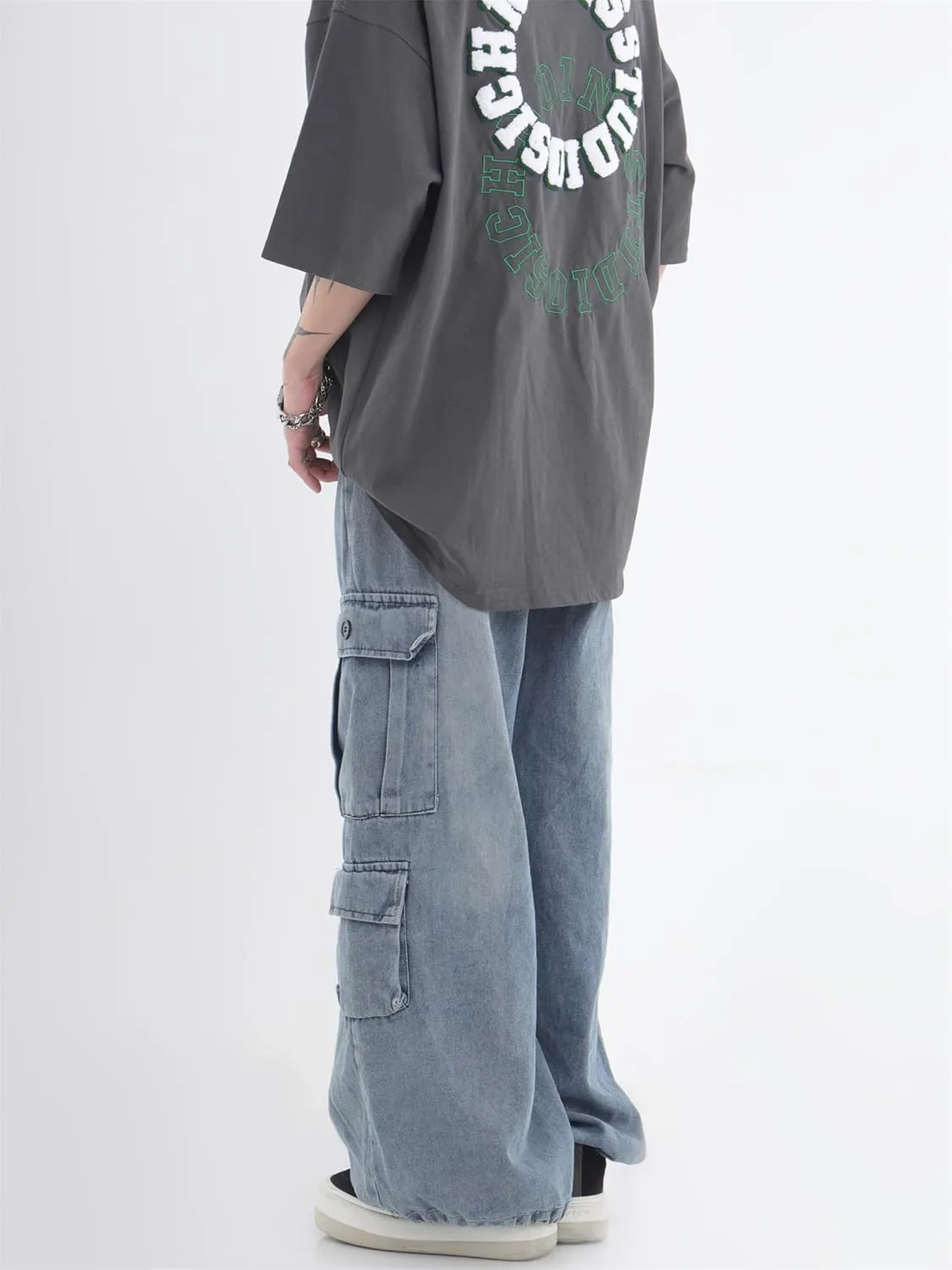 Grunge Baggy Jeans Y2K Emo Alt Cargo Pant Fairycore Demin Cloting Aesthetic Jogger Sweatpants Hiphop Tripp Streetwear