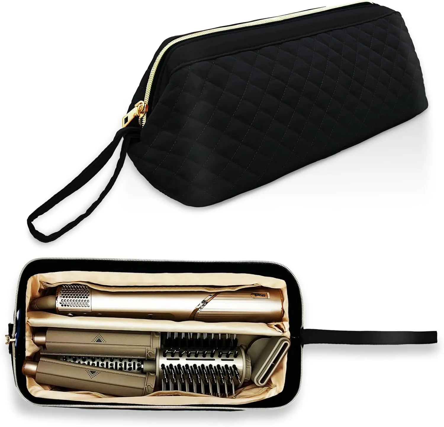 Hair Tools Travel Bag for Shark Flexstyle Carrying Case,Portable Shark Hair Dryer Case,Shark Glex Style Case Waterproof Dustproof Shockproof Flat Curling Iron Travel Organizer, Black(Bag Only)