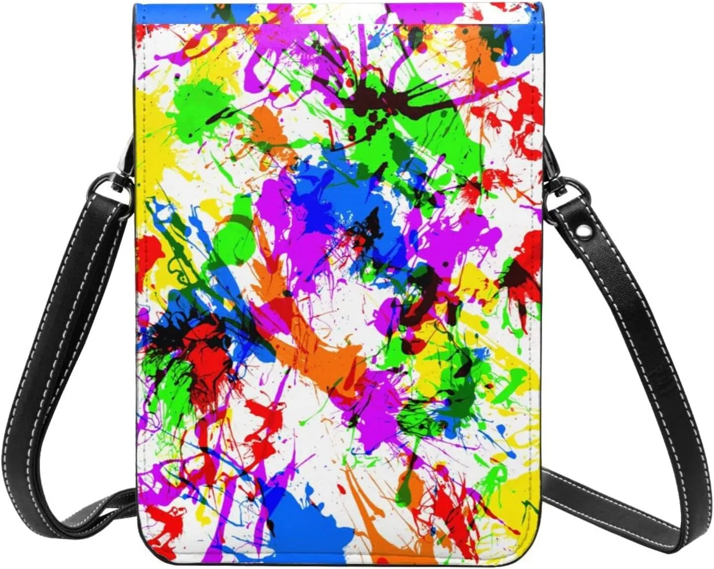 Half Mexico American Flag Leather Crossbody Cell Phone Purse Small Wallet Bags Adjustable Phone Bag for Women