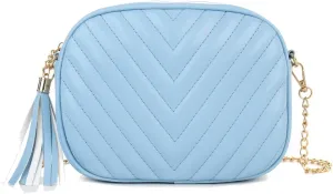 Hanbella Cross body Clutch Purses for Women & Teens - Cute Small Quilted Leather Shoulder Bag with Gold Chain for Girls