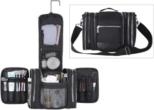 Hanging Toiletry Bag, Travel Cosmetic Organizer Shower Bathroom Bag, for Men Women,Can be Hand-Carried/Shoulder (Color : Black, Size : 28 * 16 * 21cm) (Black 28 * 16 * 21cm)