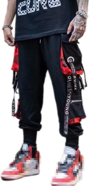 Harajuku Gothic Fashion Patchwork Black Jeans Punk Grunge Aesthetic Women Autumn Electro Pants Emo Printed Streetwear