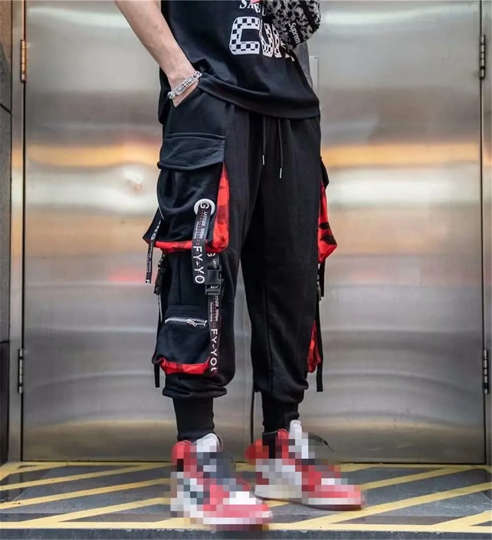 Harajuku Gothic Fashion Patchwork Black Jeans Punk Grunge Aesthetic Women Autumn Electro Pants Emo Printed Streetwear