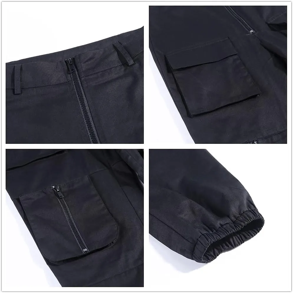 Harajuku Gothic Fashion Patchwork Black Jeans Punk Grunge Aesthetic Women Autumn Electro Pants Emo Printed Streetwear