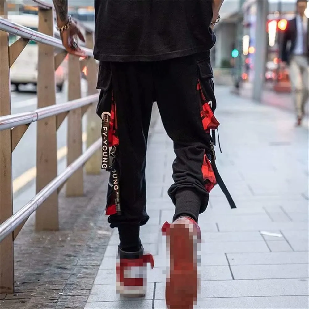 Harajuku Gothic Fashion Patchwork Black Jeans Punk Grunge Aesthetic Women Autumn Electro Pants Emo Printed Streetwear