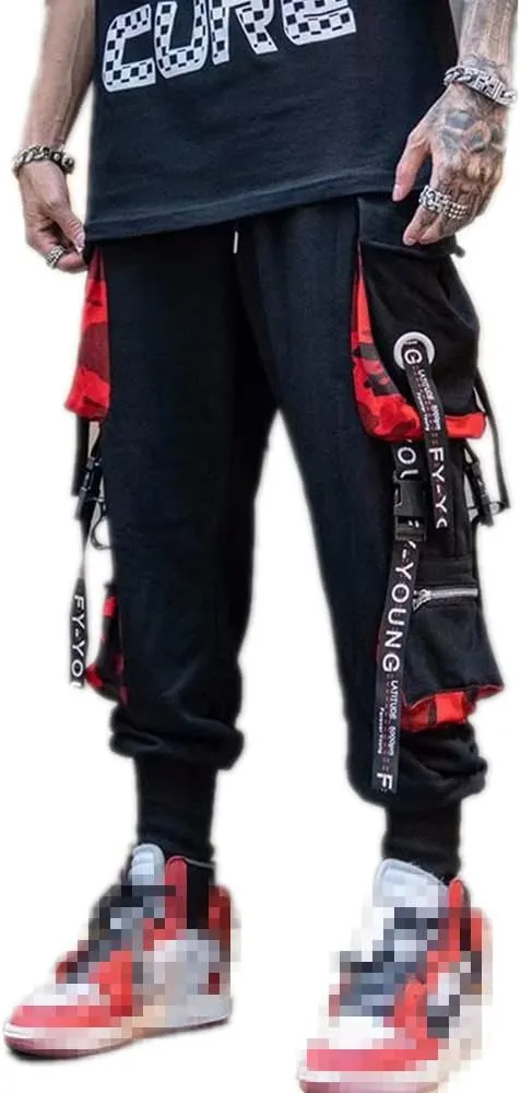 Harajuku Gothic Fashion Patchwork Black Jeans Punk Grunge Aesthetic Women Autumn Electro Pants Emo Printed Streetwear