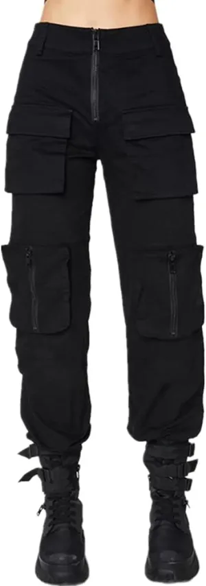Harajuku Gothic Fashion Patchwork Black Jeans Punk Grunge Aesthetic Women Autumn Electro Pants Emo Printed Streetwear